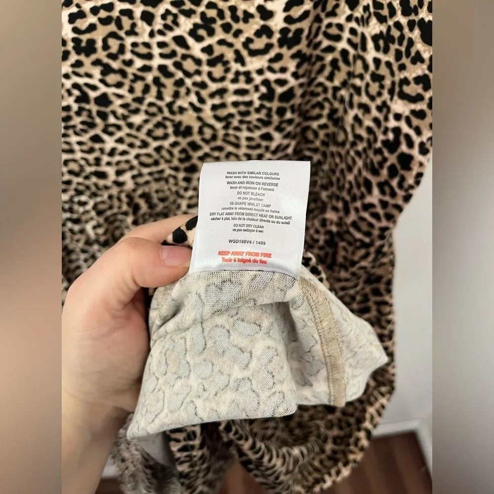 Wednesday’s Girl Maternity Dress cheetah Leopard Print NWT Size 14 NEW